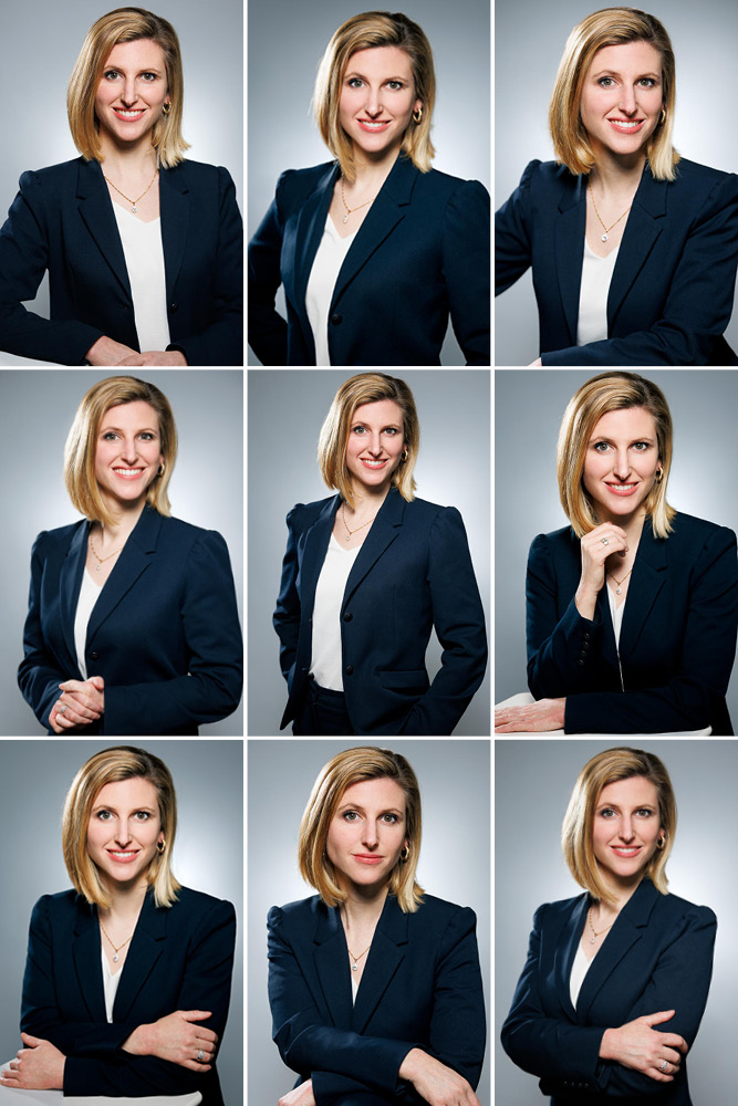 Portrait professionnel d’Emmanuelle en format vertical, studio photo Paris 2e arrondissement