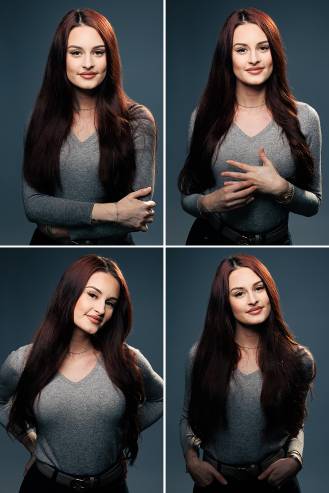 Portrait professionnel en studio avec éclairage maîtrisé et fond sobre à Paris 2e arrondissement