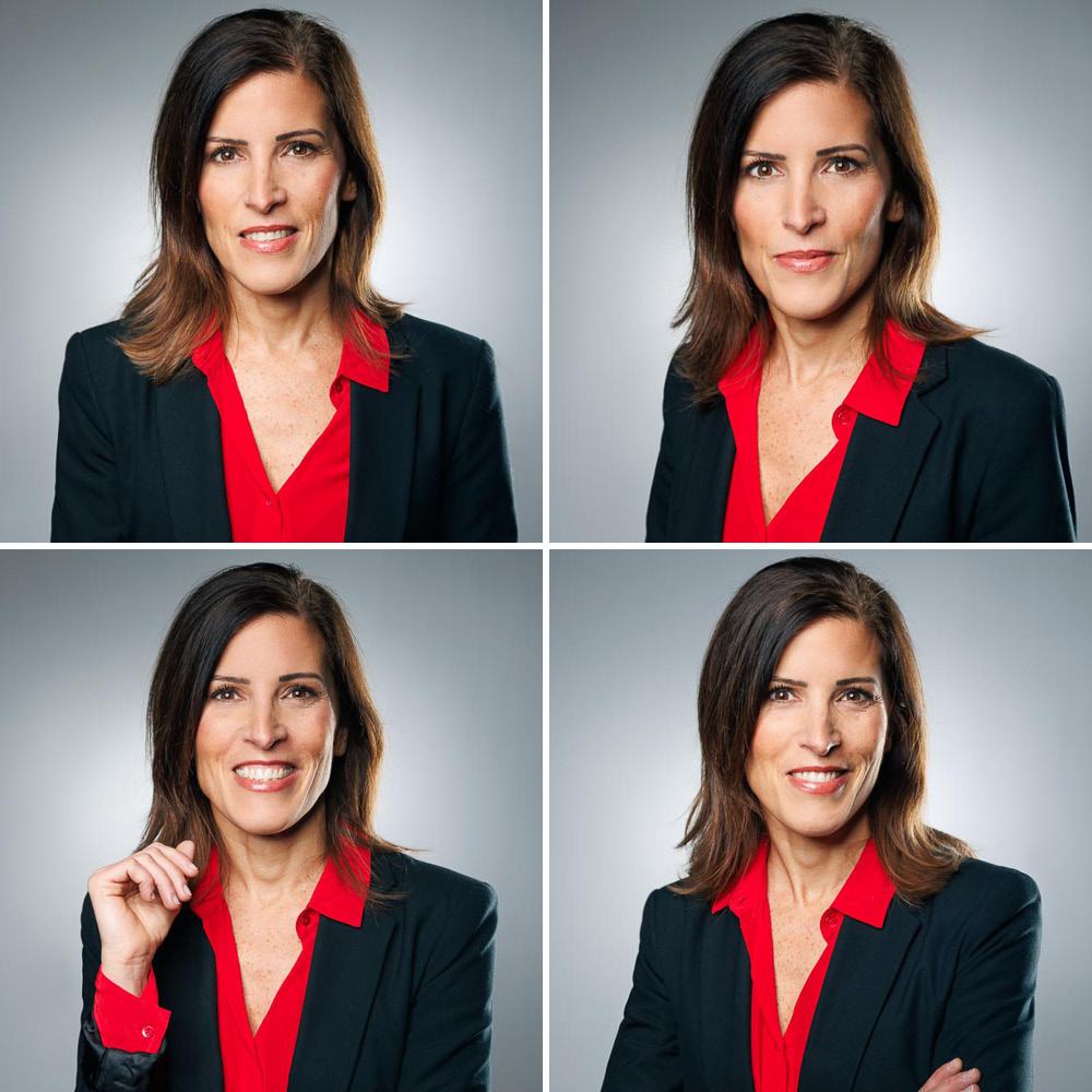 Portrait professionnel d'une avocate en studio à Paris