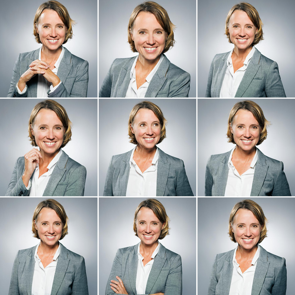 Portrait de dirigeant professionnel en studio, inspirant confiance.